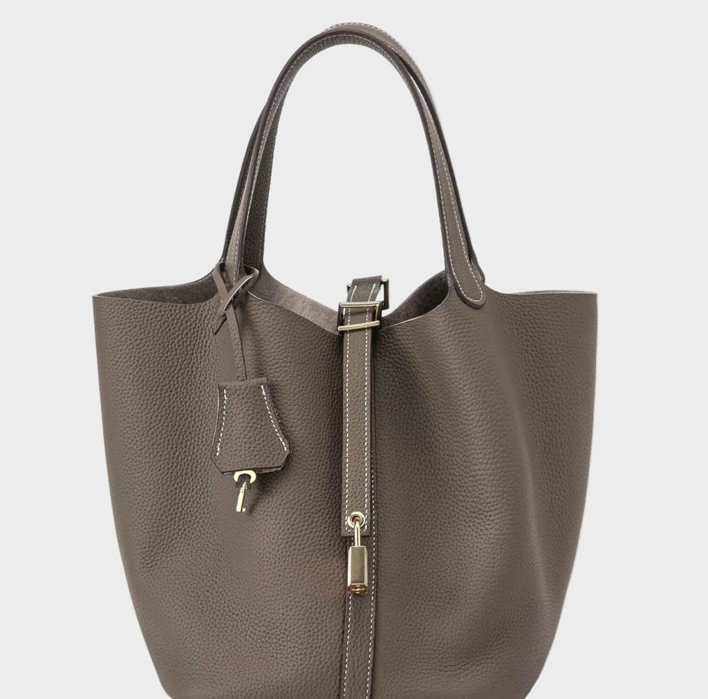 Pebbled Lock Bag