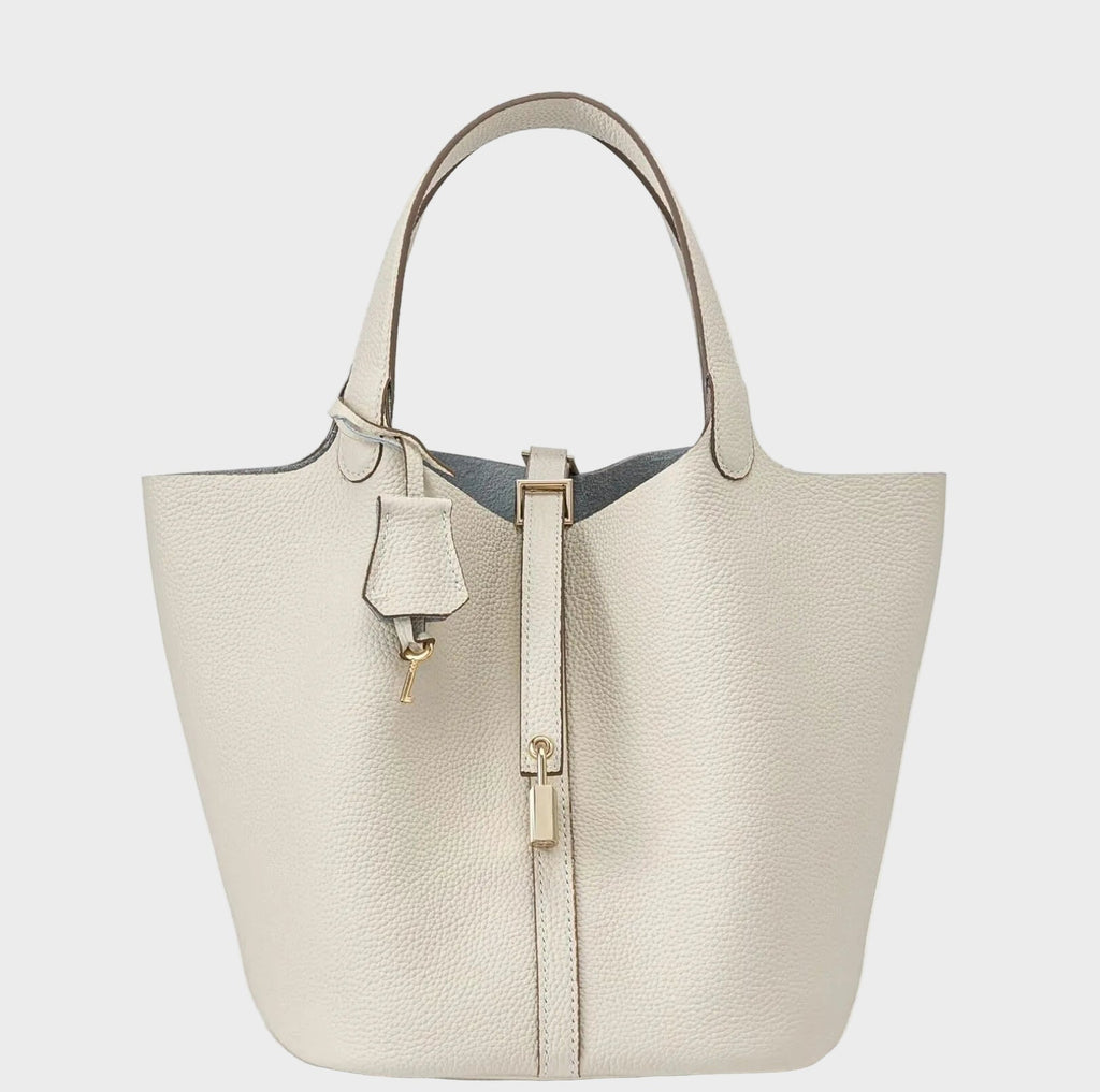 Pebbled Lock Bag