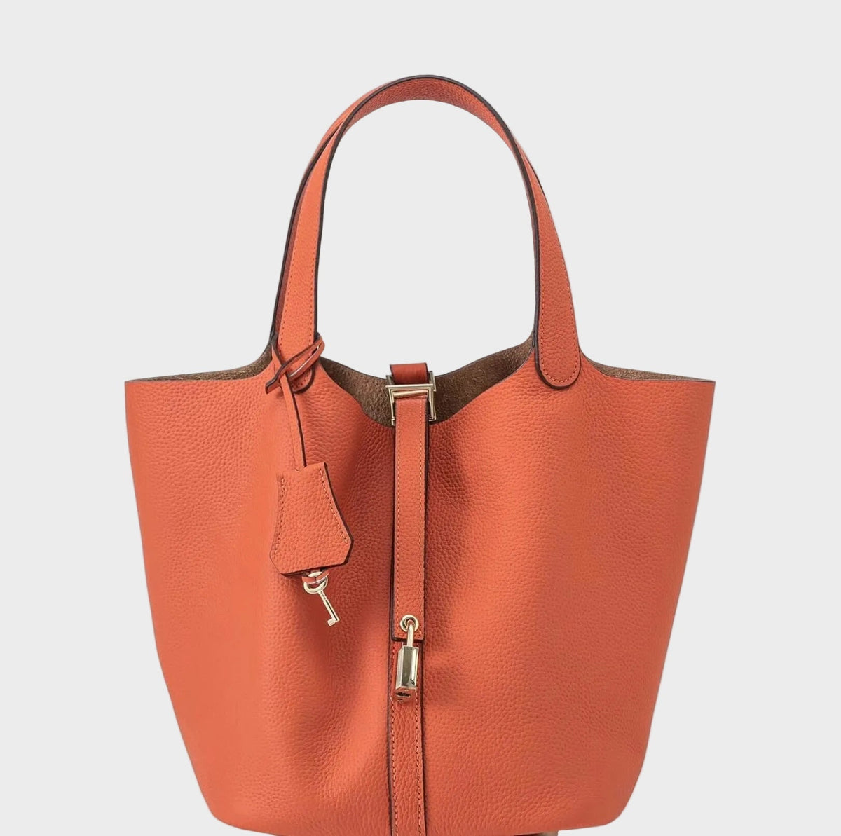 Pebbled Lock Bag