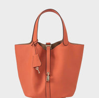 Pebbled Lock Bag
