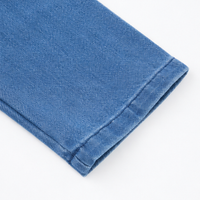 Collarless Soft-Denim-Look Button-Down Cardigan - Susan & Anne