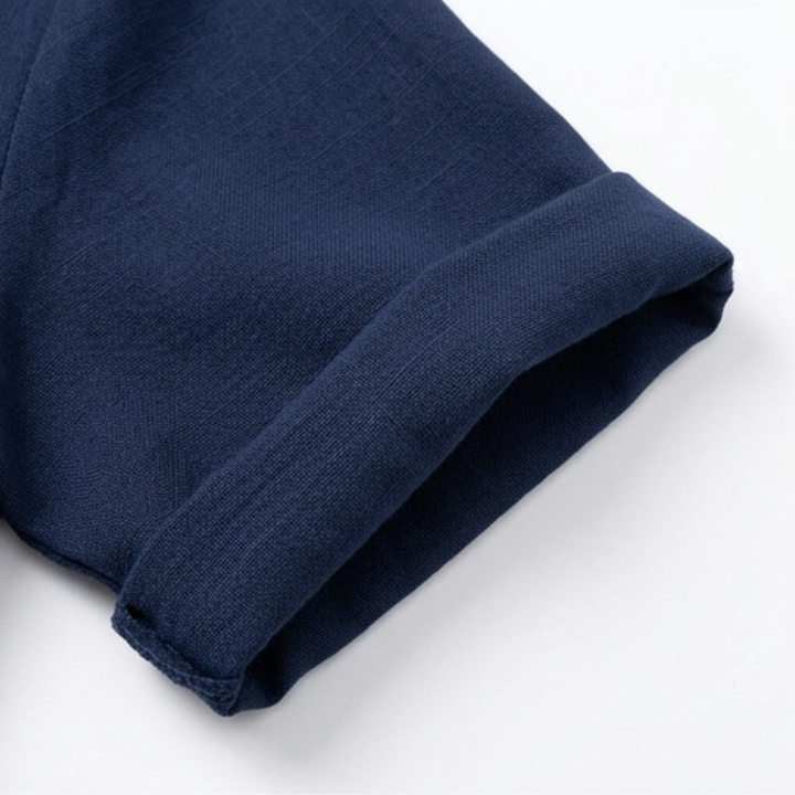 Wovena - Breezy V Neck Blouse with Curved Hem