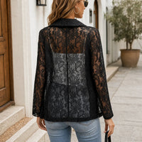 Floral Lace-look Open-Front Blazer for Women - Susan & Anne