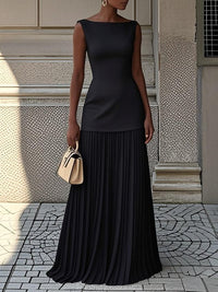 Flowing Pleated Maxi Dress