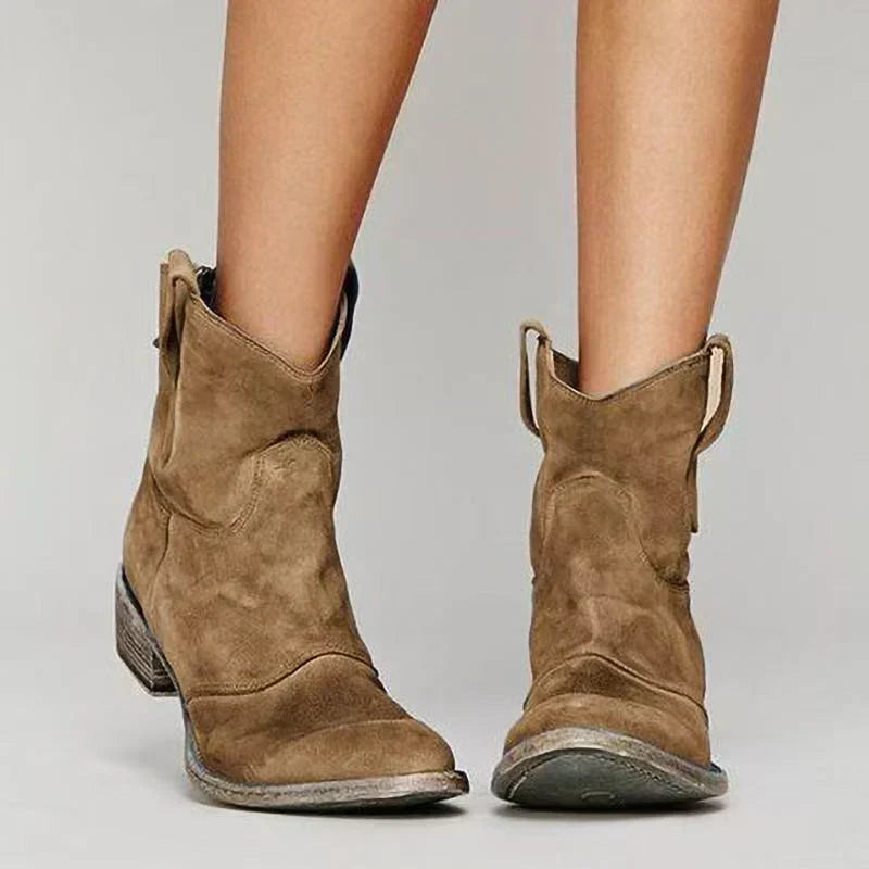 Charlotte – Orthopedic Suede and Cotton Ankle Boot