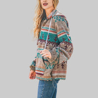 Comfy Oversized Zip Up Long Sleeve Hoodie Sweatshirt