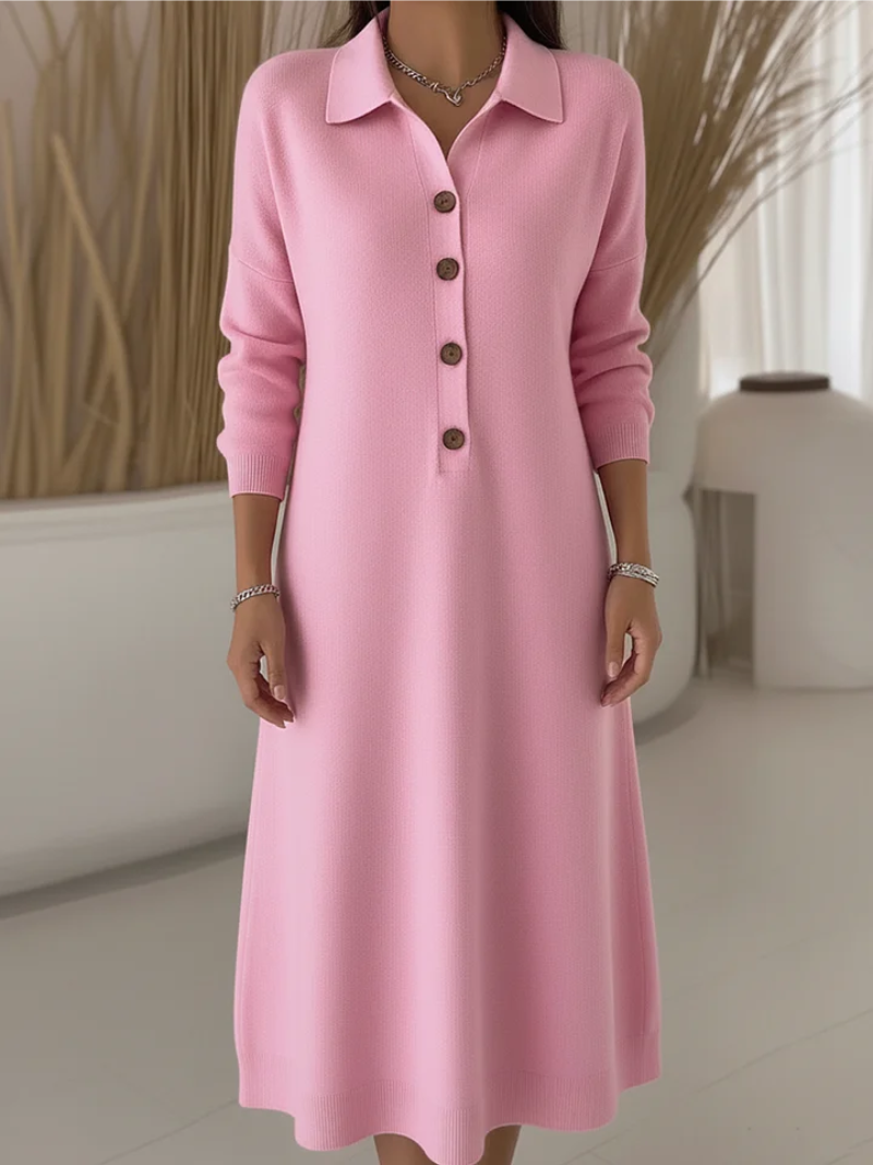 Melisande - Buttoned Maxi Shirt Dress