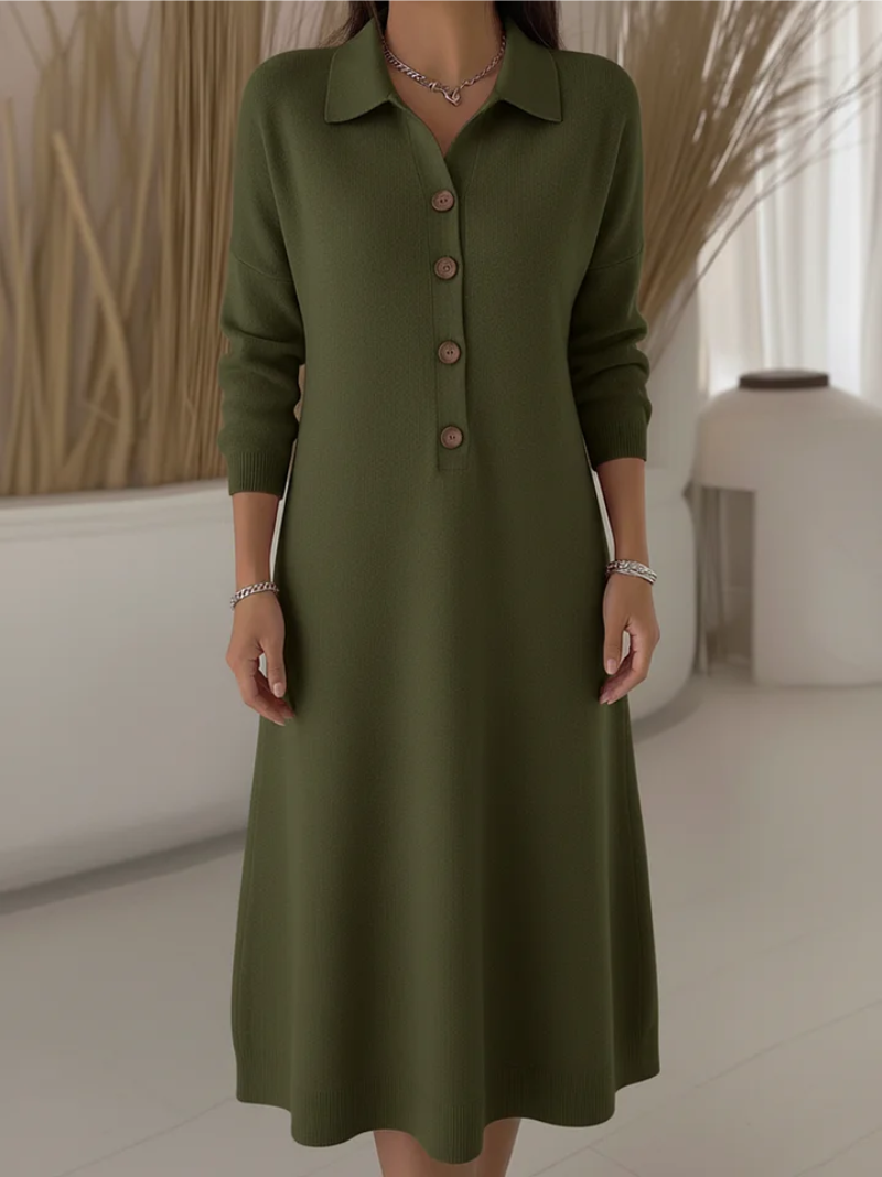 Melisande - Buttoned Maxi Shirt Dress
