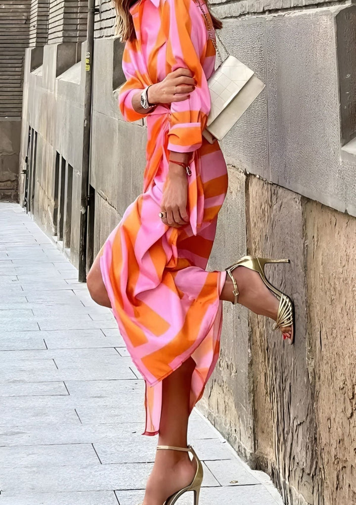 Olivia - Waist-Cinching Shirt Dress