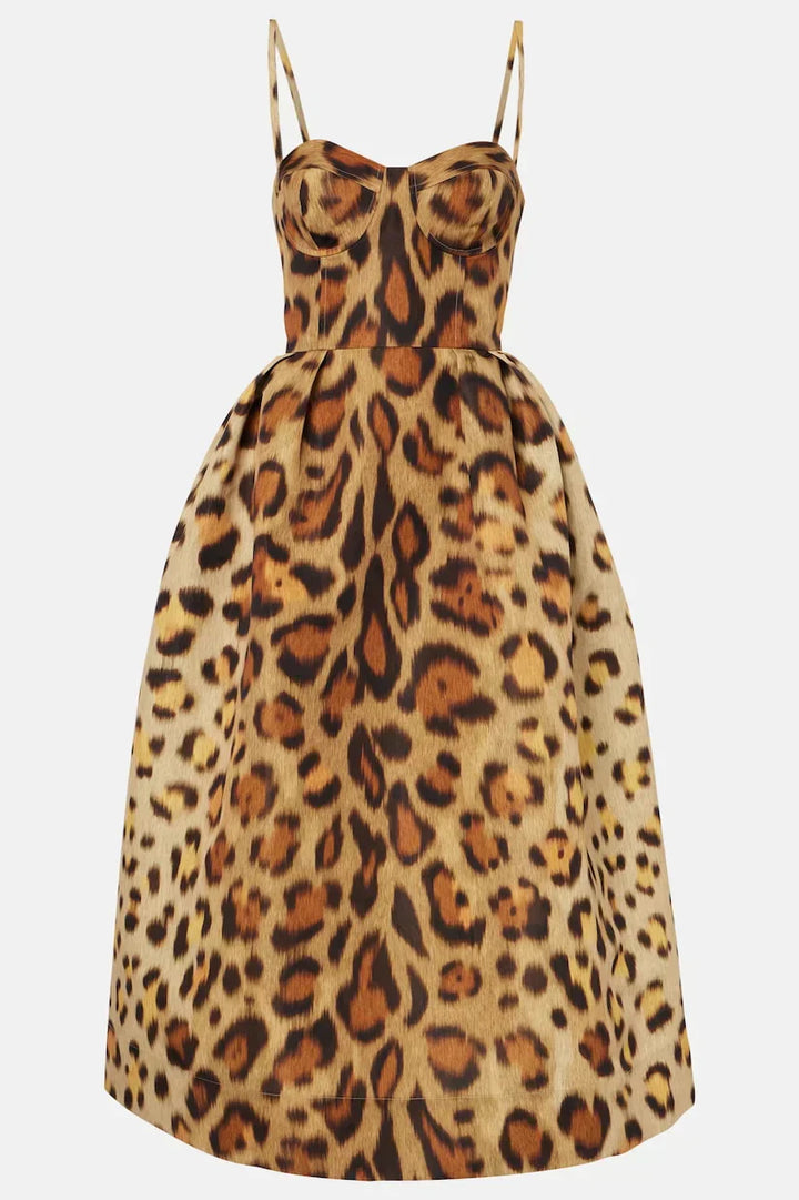 Tiana - Leopard Midi Dress