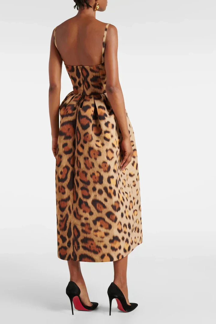 Tiana - Leopard Midi Dress