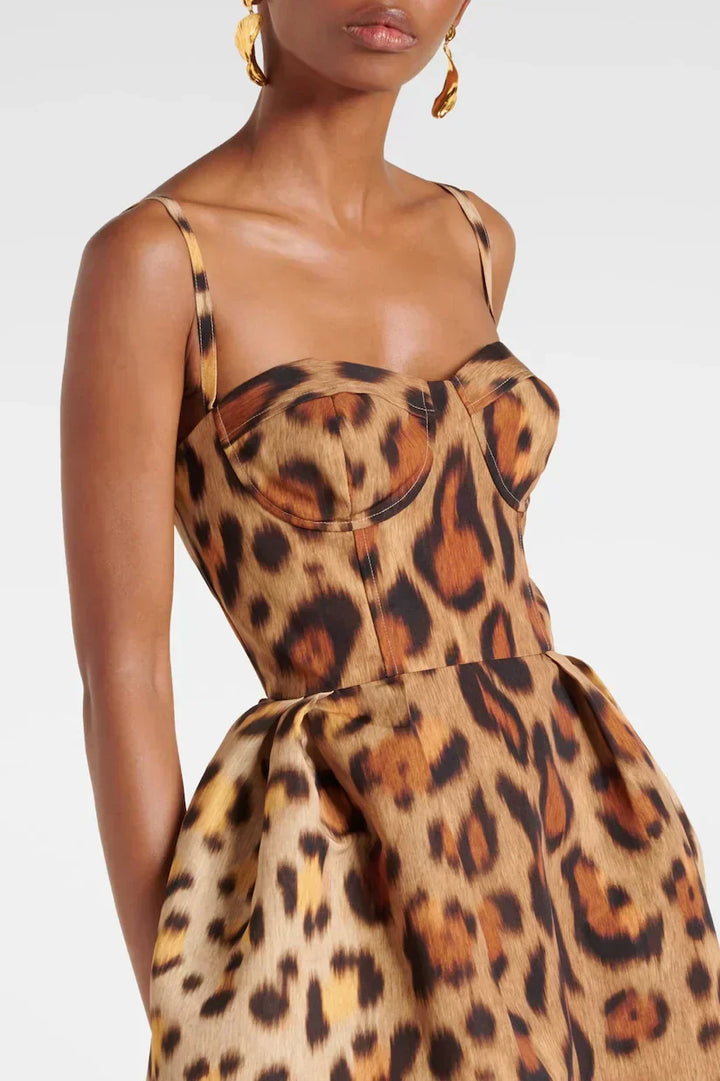 Tiana - Leopard Midi Dress