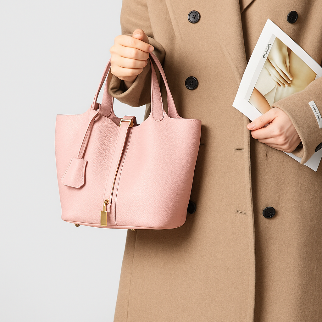Pebbled Lock Bag