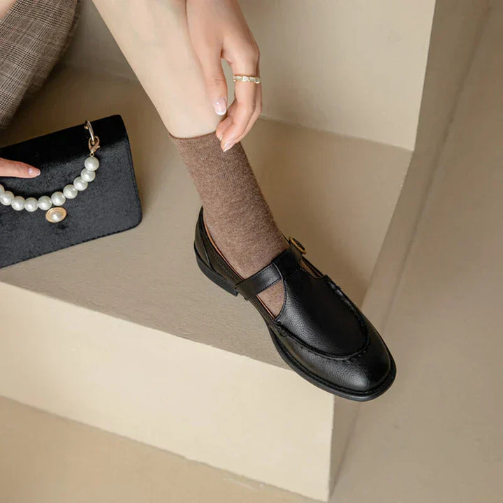 Delia - Retro T-Strap Mary Jane Shoes Round Toe Low Heel