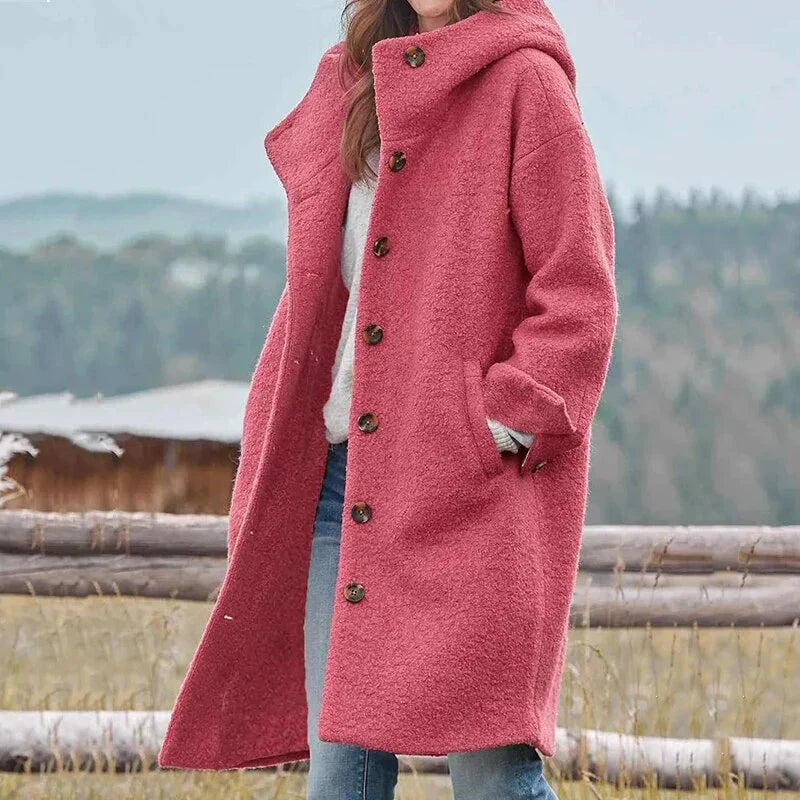 WARM HOODED OVERCOAT