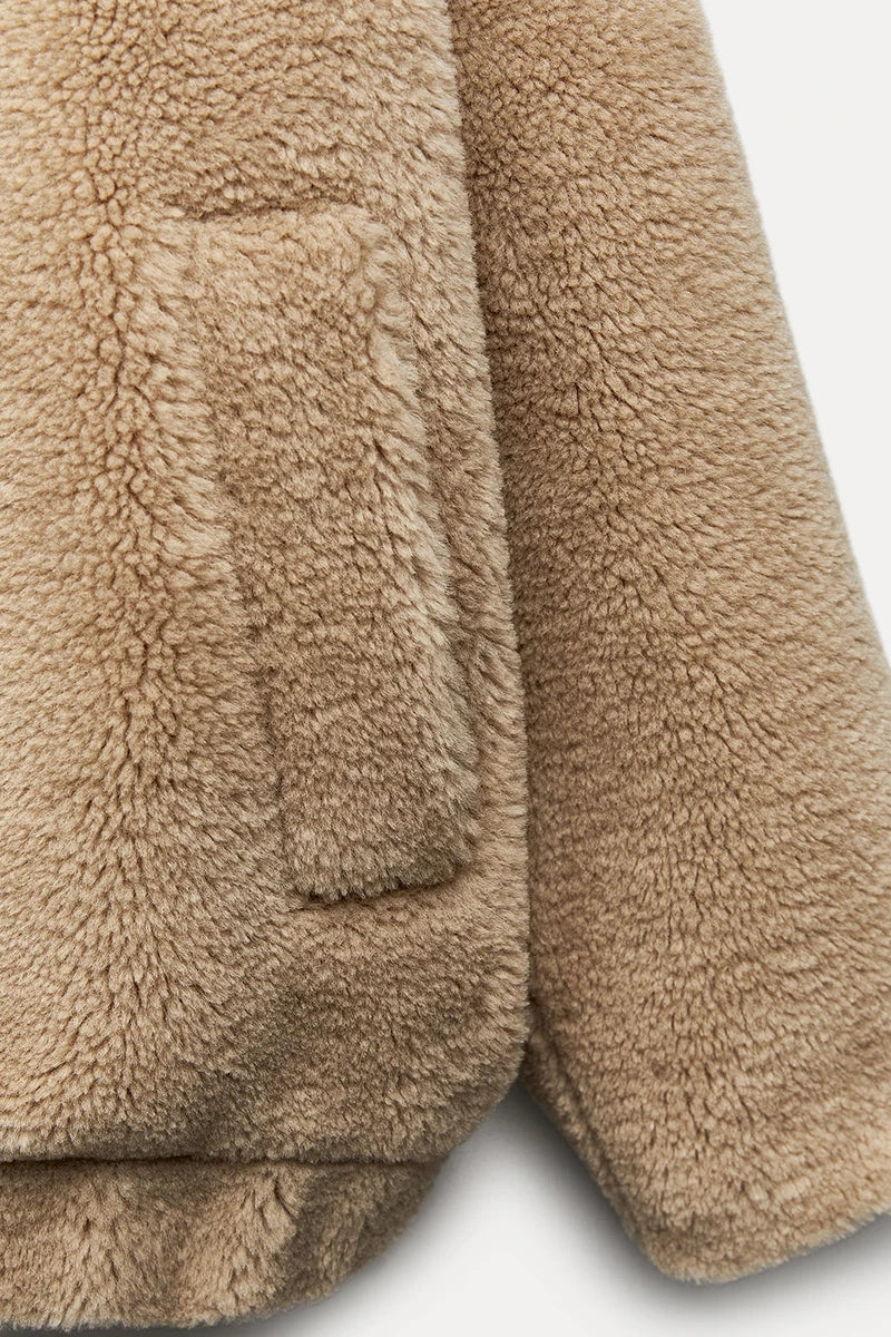 Chic Teddy Bear Faux Fur Coat