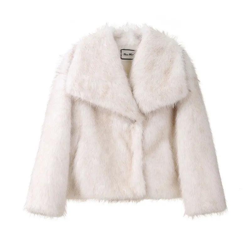 Luxury Faux Fur Gradient Winter Coat