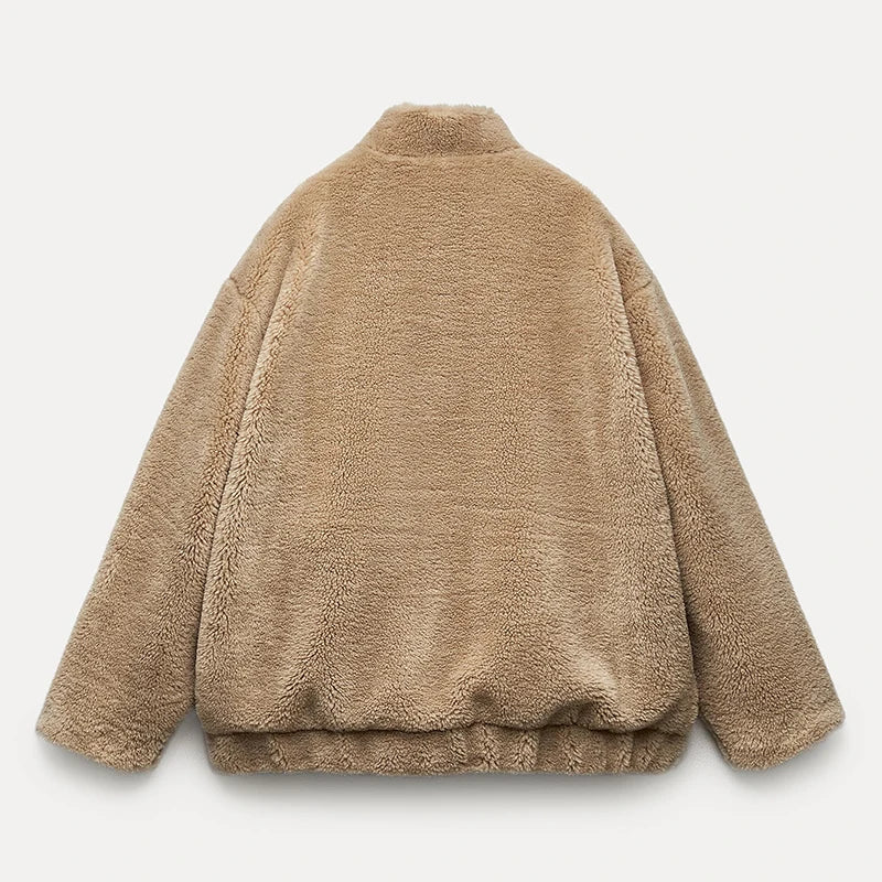 Chic Teddy Bear Faux Fur Coat