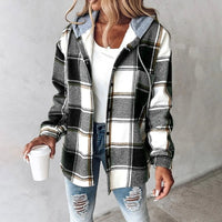 PLAID BUTTON-UP JACKET