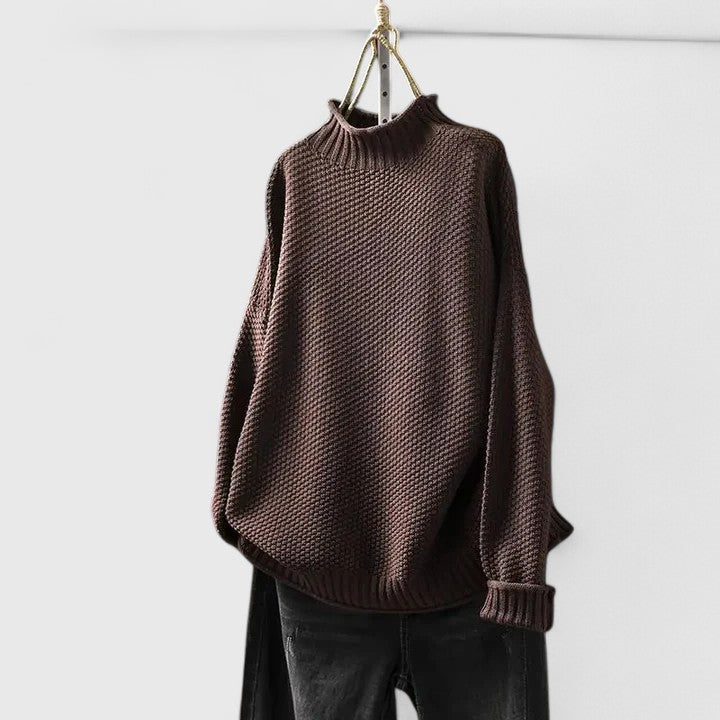 Close-up of the keira elegant knit sweater
