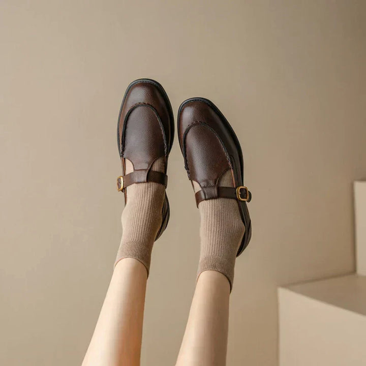 Delia - Retro T-Strap Mary Jane Shoes Round Toe Low Heel