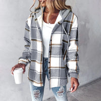 PLAID BUTTON-UP JACKET