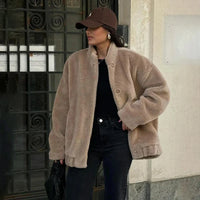 Chic Teddy Bear Faux Fur Coat