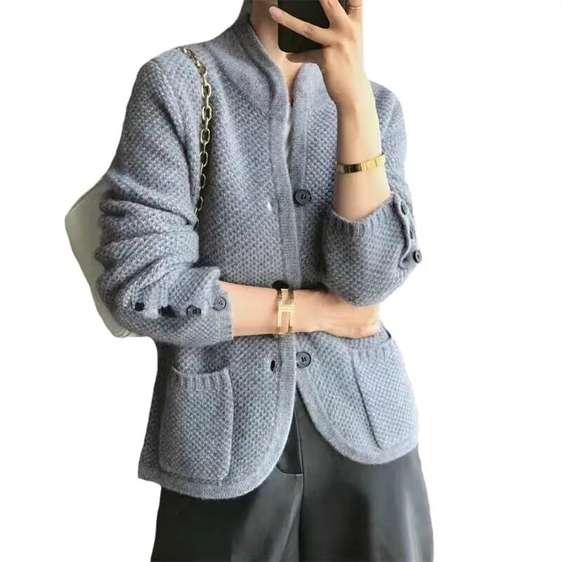 Women's Half-Neck Knit Cardigan