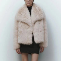 Luxury Faux Fur Gradient Winter Coat