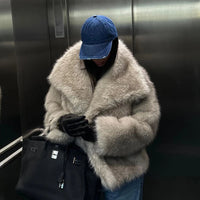 Luxury Faux Fur Gradient Winter Coat