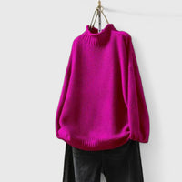 Woman wearing the keira elegant knit sweater