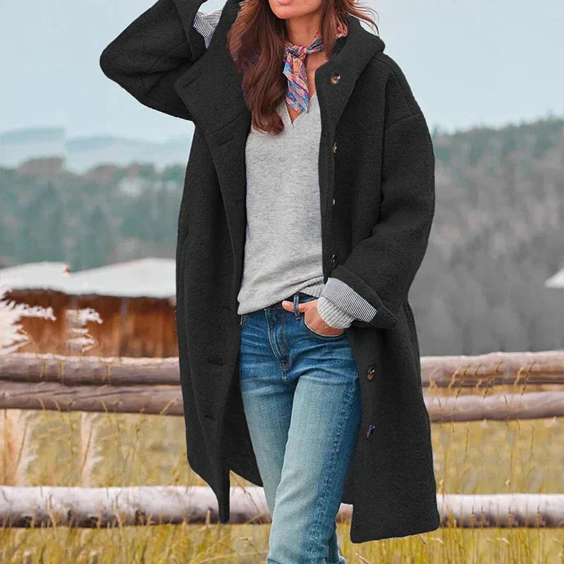 WARM HOODED OVERCOAT