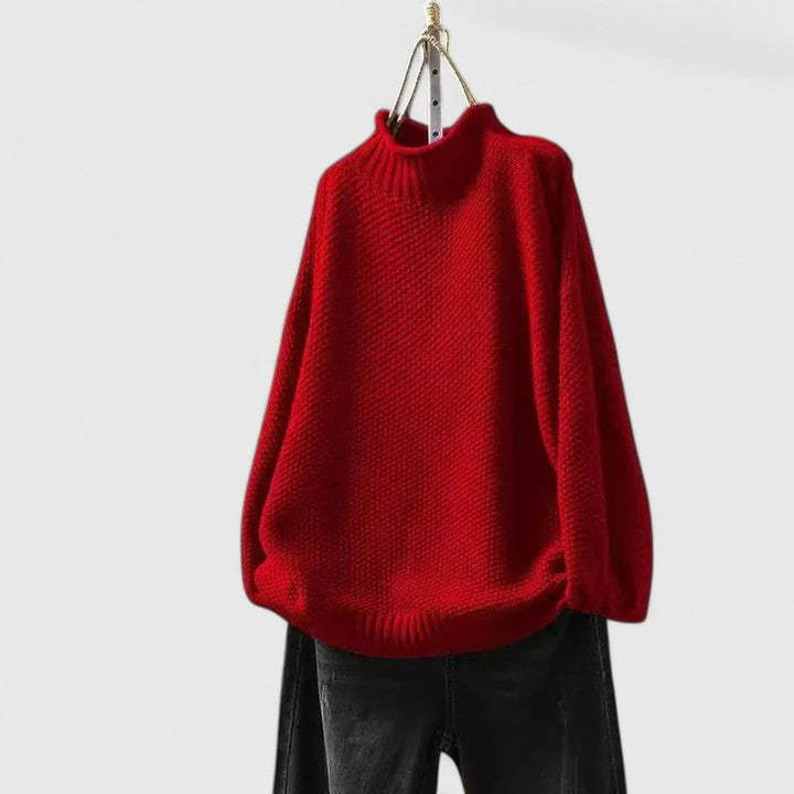 Front view of the keira elegant knit sweater