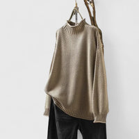 Detail of the keira elegant knit sweater