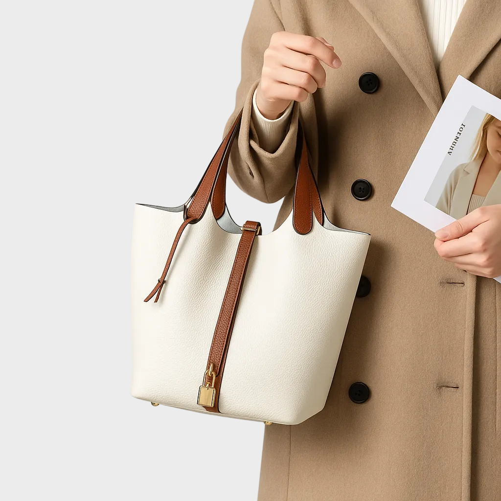 Pebbled Lock Bag