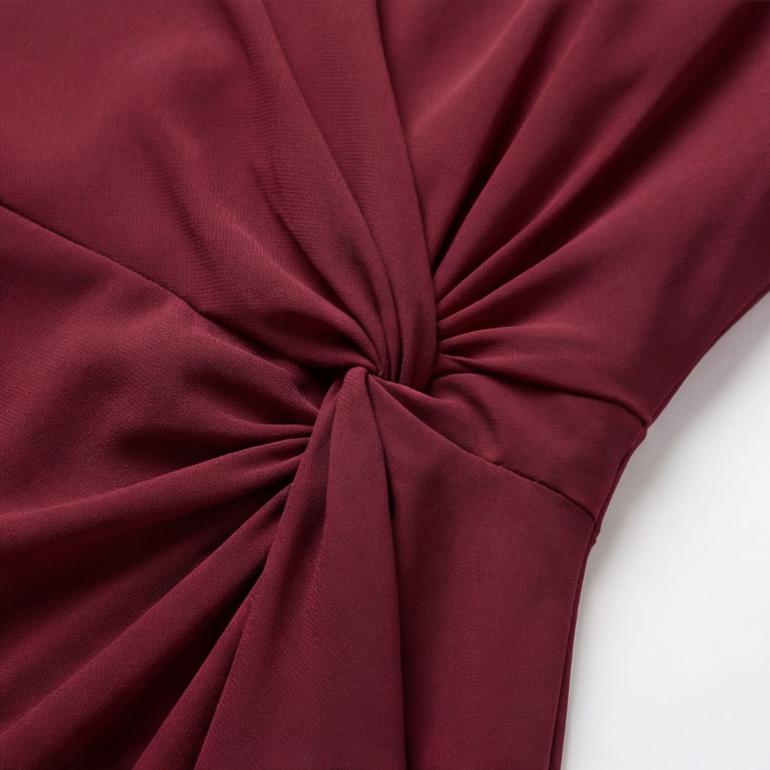 Velara - Gathered Twist-Waist Dress