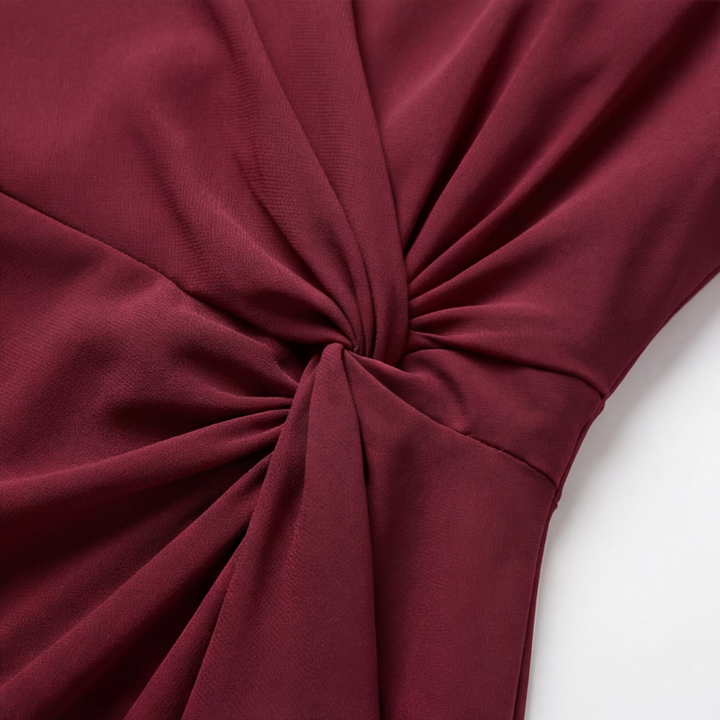 Velara - Gathered Twist-Waist Dress