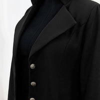 Elegant Wool Coat for Women with Notched Lapel Long Sleeve Button Front Tailored Style - Susan & Anne