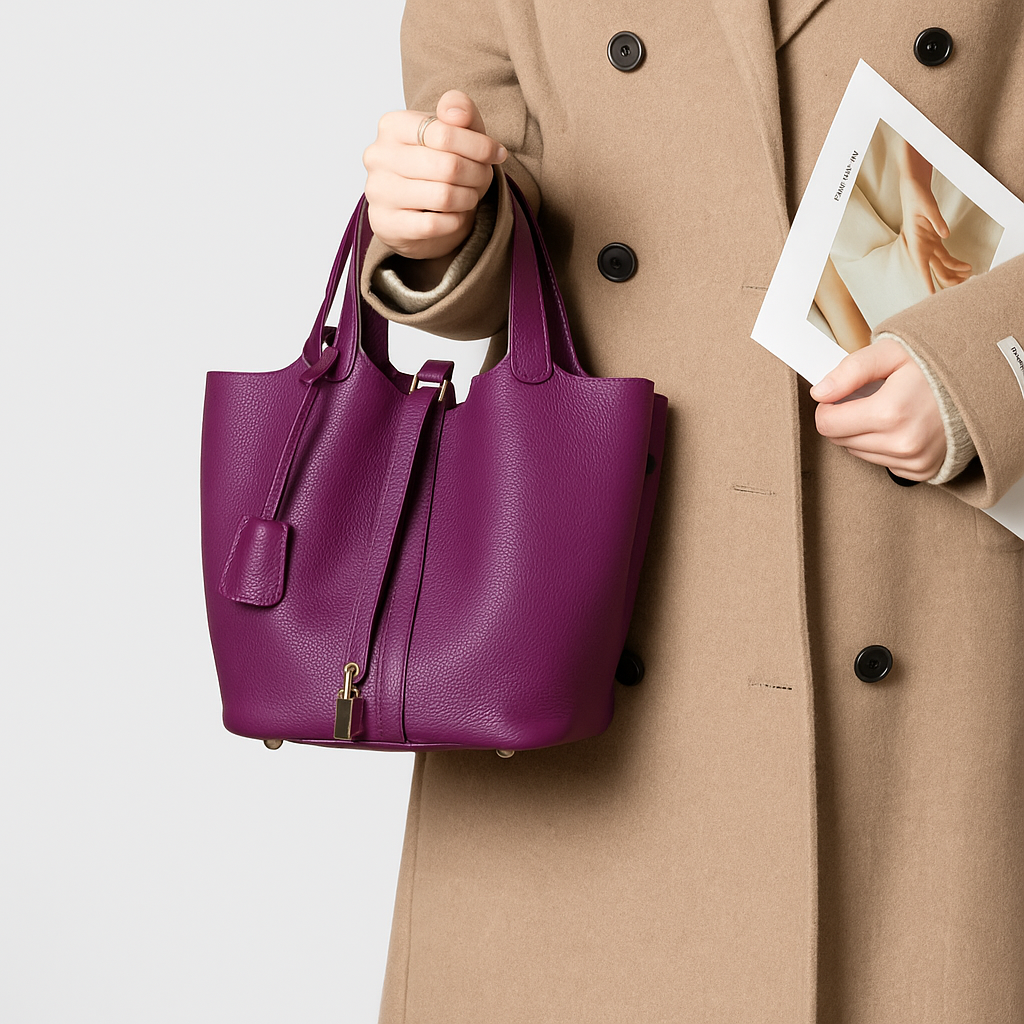Pebbled Lock Bag
