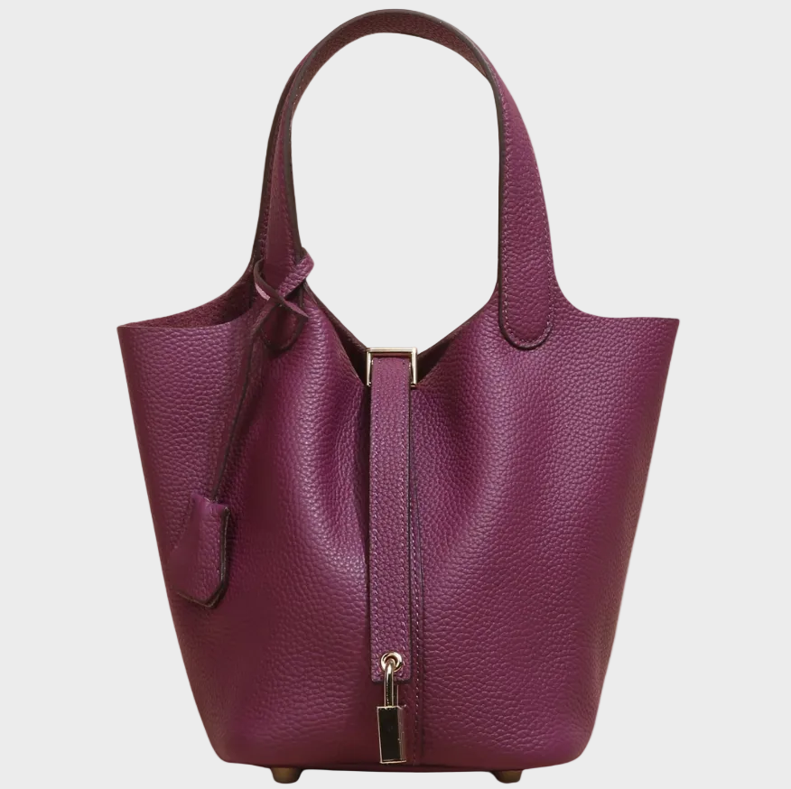 Pebbled Lock Bag