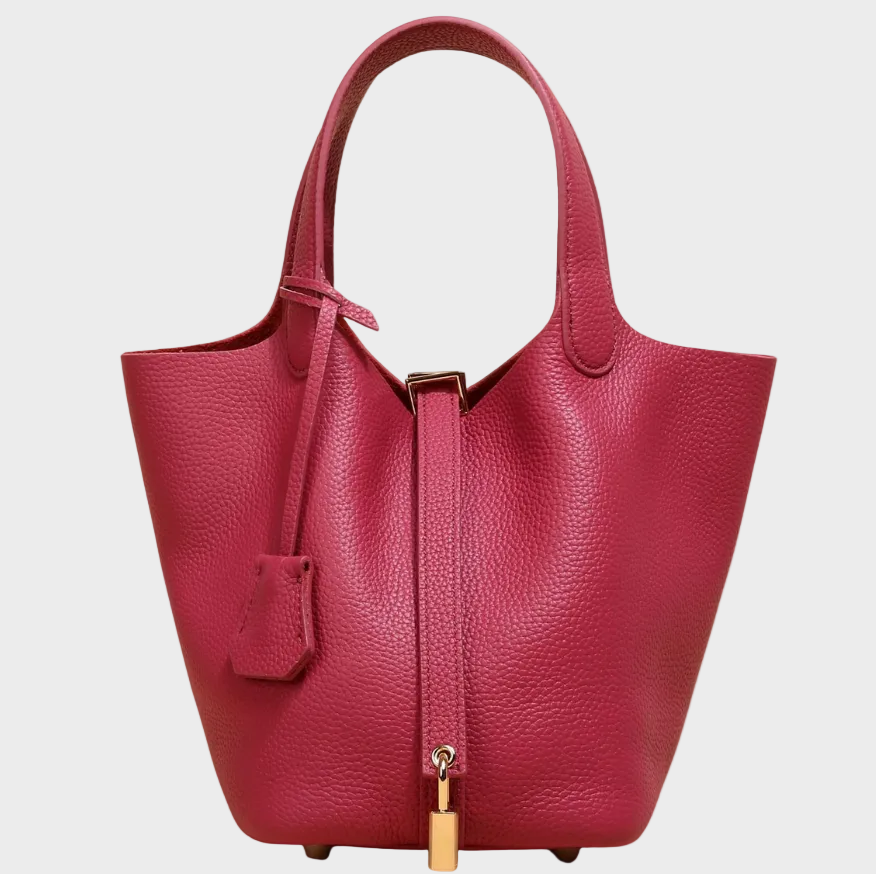 Pebbled Lock Bag