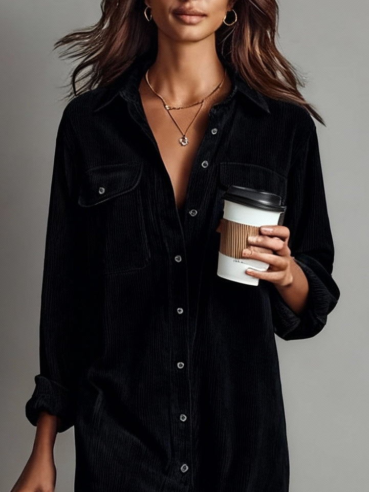 Margaux - Corduroy Midi Dress