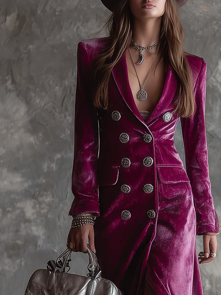 Aurelie - Velvet Blazer Dress