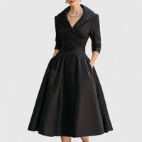 V-Neck Midi Dress