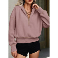 Women's Half Zip Cropped Hoodie