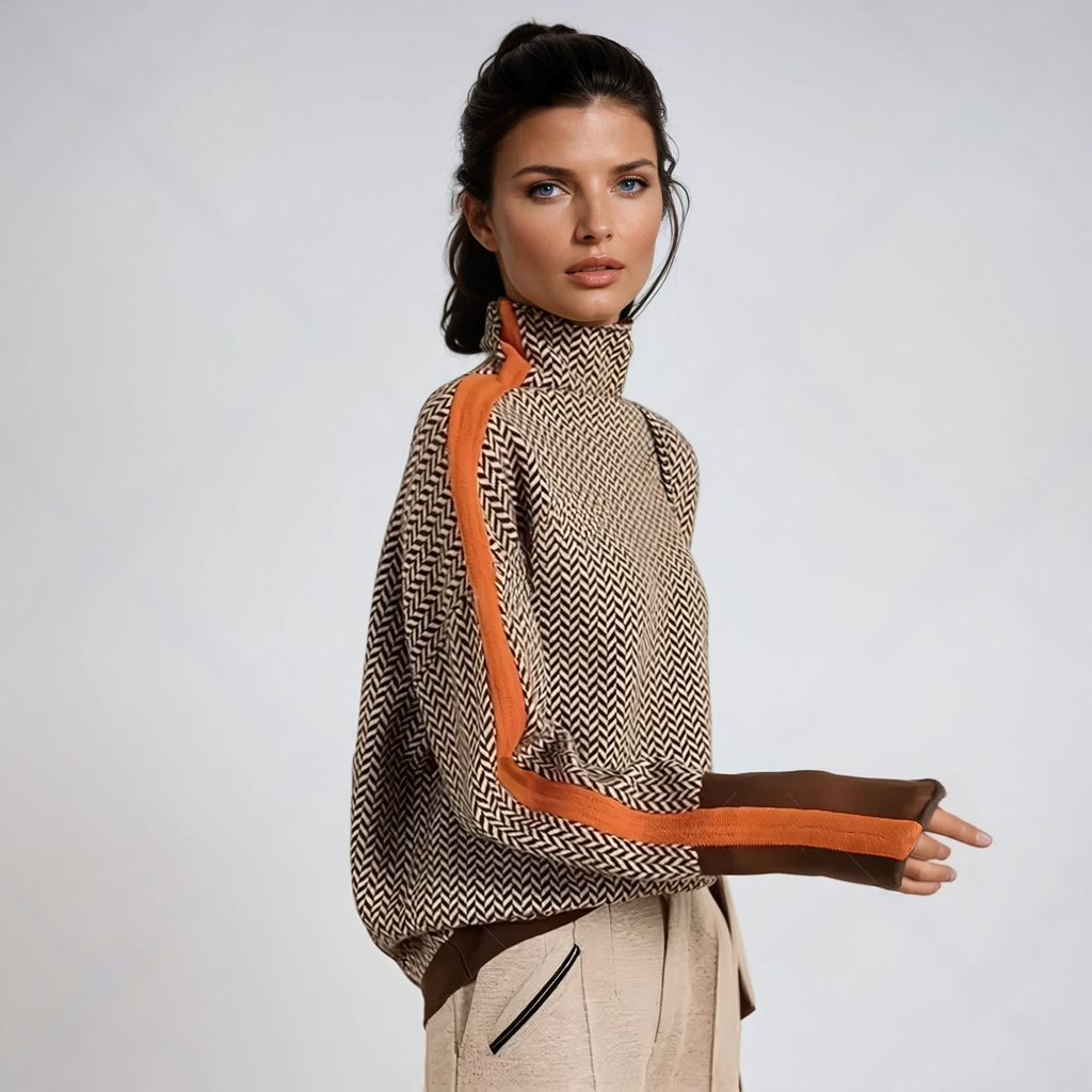 Women's Striped Roll Neck Jumper - Susan & Anne