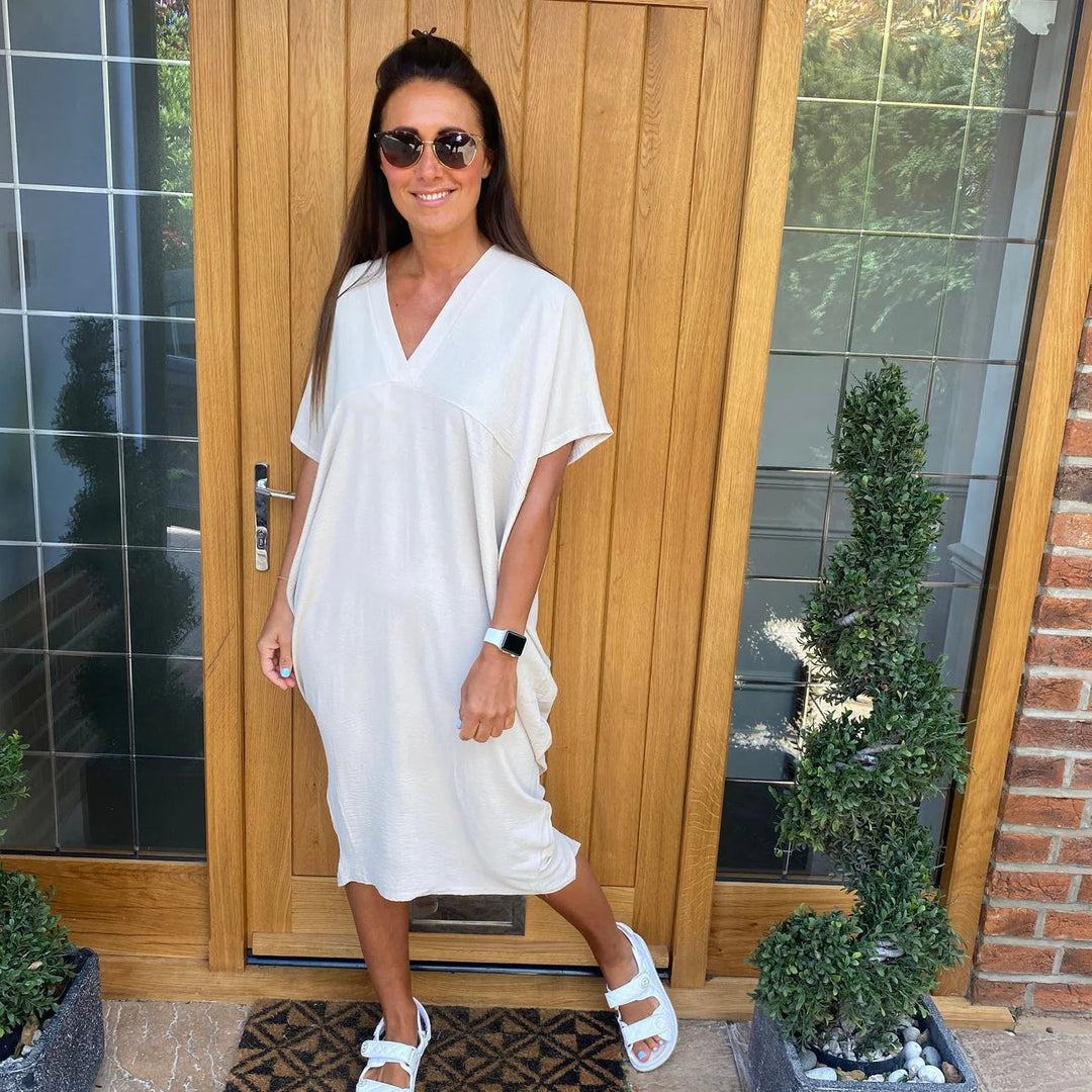 Noemie - Loose V-Neck Dress