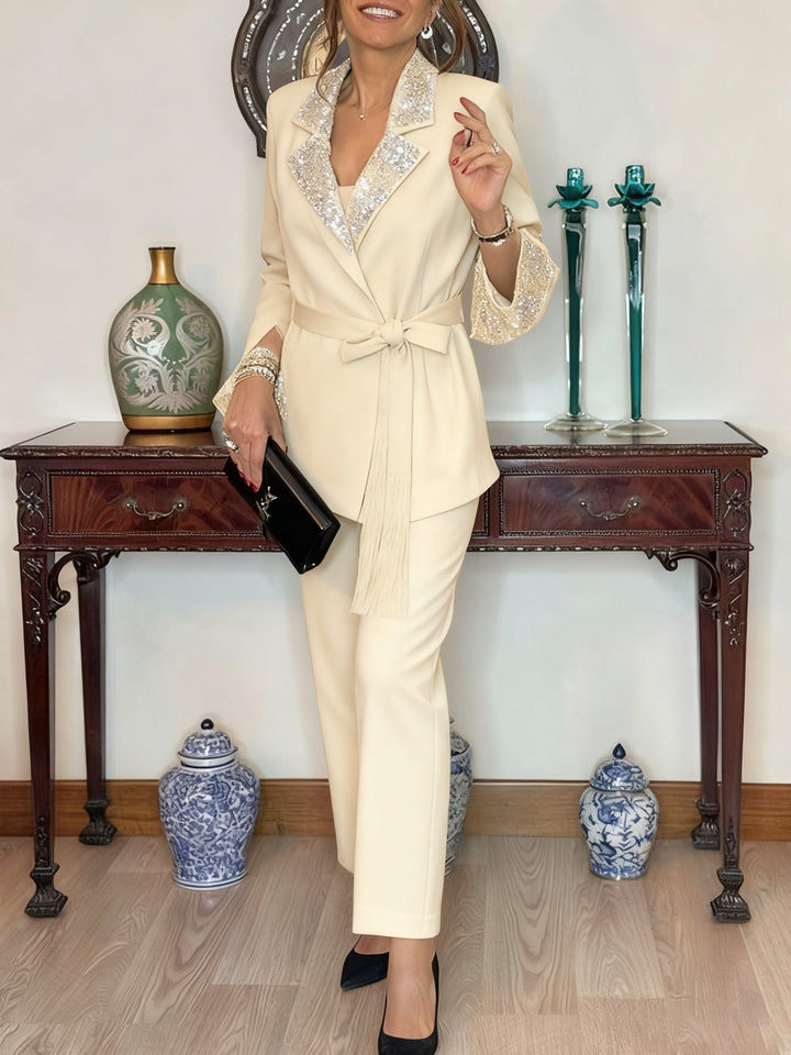 Dorinelle - Sequin Blazer & Trousers Set