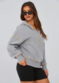 Women's Half Zip Cropped Hoodie