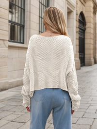 Dropped Shoulder Long Sleeve Sweater